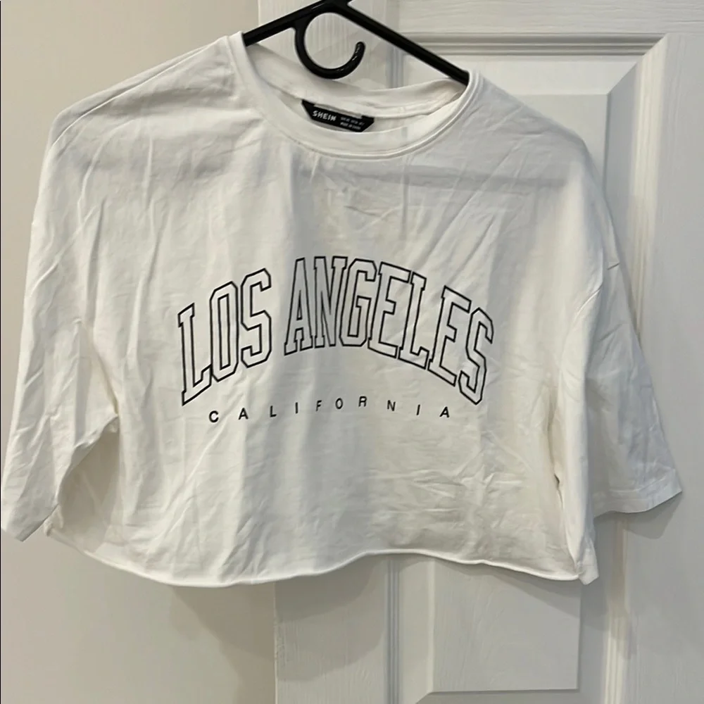 White cropped graphic tshirt. SHEIN size xs (US 2)